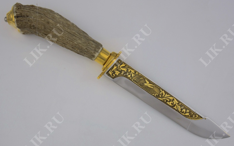нож олений с ручкой из оленьего рога