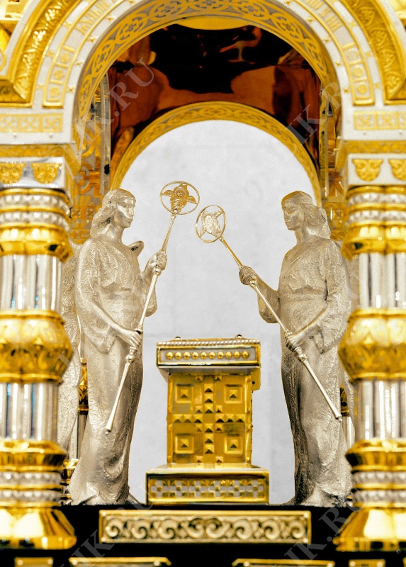 Дарохранительница главного храма Христа спасителя Москва Ангелы и ковчег